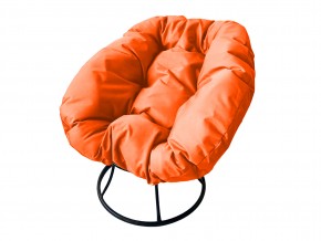 Кресло Пончик без ротанга оранжевая подушка в Чебаркуле - chebarkul.mebel74.com | фото