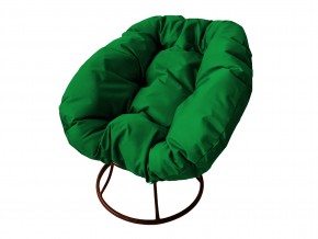 Кресло Пончик без ротанга зелёная подушка в Чебаркуле - chebarkul.mebel74.com | фото
