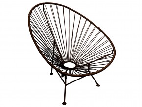 Кресло Ракушка с ротангом коричневый в Чебаркуле - chebarkul.mebel74.com | фото 1