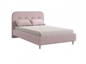 Кровать 1200 Лео велюр нежно-розовый в Чебаркуле - chebarkul.mebel74.com | фото