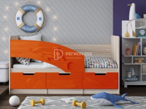 Кровать Дельфин-6 МДФ 1600 Апельсин металлик в Чебаркуле - chebarkul.mebel74.com | фото 1