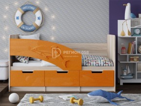 Кровать Дельфин-6 МДФ 1600 Оранжевый металлик в Чебаркуле - chebarkul.mebel74.com | фото