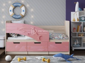 Кровать Дельфин-6 МДФ 1800 Розовый металлик в Чебаркуле - chebarkul.mebel74.com | фото