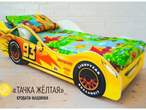 Кровать детская машина Тачка Желтая в Чебаркуле - chebarkul.mebel74.com | фото
