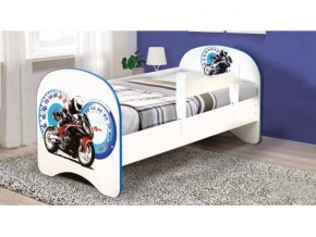 Кровать детская с фотопечатью без ящика Мотоцикл 800*1600 в Чебаркуле - chebarkul.mebel74.com | фото 1