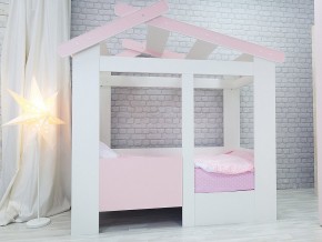 Кровать детская Теремок без ящика розовая в Чебаркуле - chebarkul.mebel74.com | фото