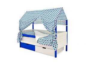 Кровать-домик мягкий Svogen с ящиками и бортиком сине-белый в Чебаркуле - chebarkul.mebel74.com | фото 3