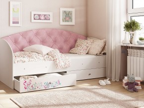 Кровать Эльза Белый-розовый в Чебаркуле - chebarkul.mebel74.com | фото 1