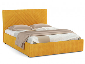 Кровать Гамма 1600 с основанием велюр тенерифе куркума в Чебаркуле - chebarkul.mebel74.com | фото