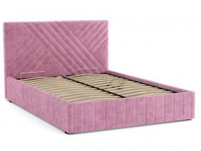 Кровать Гамма 1600 с основанием велюр тенерифе розовый в Чебаркуле - chebarkul.mebel74.com | фото 2