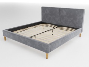 Кровать Линси 1400 серый в Чебаркуле - chebarkul.mebel74.com | фото 1