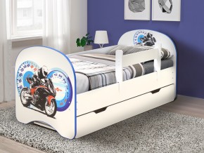 Кровать с фотопечатью с 1 ящиком Мотоцикл 800*1600 в Чебаркуле - chebarkul.mebel74.com | фото