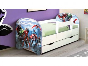 Кровать с фотопечатью с 1 ящиком Супергерои 700*1400 в Чебаркуле - chebarkul.mebel74.com | фото