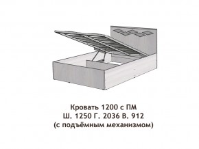 Кровать с подъёмный механизмом Диана 1200 в Чебаркуле - chebarkul.mebel74.com | фото 2