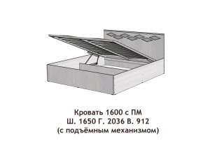 Кровать с подъёмный механизмом Диана 1600 в Чебаркуле - chebarkul.mebel74.com | фото 3