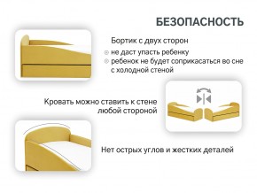 Кровать с ящиком Letmo горчичный (велюр) в Чебаркуле - chebarkul.mebel74.com | фото 4