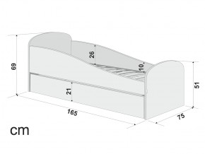 Кровать с ящиком Letmo карамель (рогожка) в Чебаркуле - chebarkul.mebel74.com | фото 2