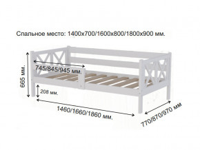 Кровать софа Аист-3 Классика белый 1400х700 мм в Чебаркуле - chebarkul.mebel74.com | фото 2