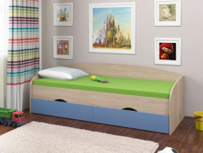 Кровать Соня 2 сонома-голубой в Чебаркуле - chebarkul.mebel74.com | фото