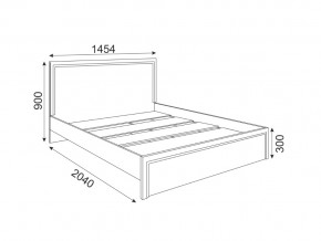 Кровать стандарт с настилом 1400 Беатрис модуль 16 Орех гепланкт в Чебаркуле - chebarkul.mebel74.com | фото 2
