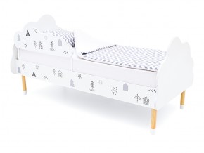 Кровать Stumpa Облако с бортиком рисунок Домики в Чебаркуле - chebarkul.mebel74.com | фото