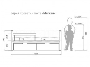 Кровать-тахта мягкая Svogen с ящиками и бортиком бежево-белый в Чебаркуле - chebarkul.mebel74.com | фото 2