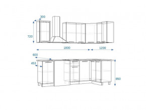 Кухонный гарнитур 6Р РоялВуд 1800*1200 мм в Чебаркуле - chebarkul.mebel74.com | фото 2