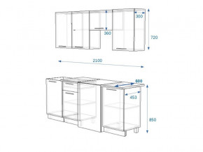 Кухонный гарнитур 8Р РоялВуд 2100 мм в Чебаркуле - chebarkul.mebel74.com | фото 2