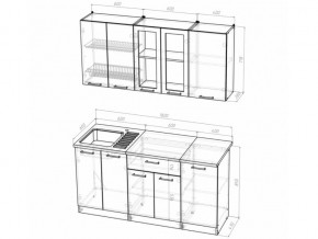 Кухонный гарнитур Алина стандарт 1600 мм в Чебаркуле - chebarkul.mebel74.com | фото 5