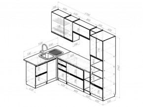 Кухонный гарнитур Амели мега прайм 1500х2700 мм в Чебаркуле - chebarkul.mebel74.com | фото 6