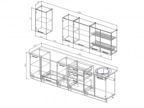 Кухонный гарнитур Бланка 2800 в Чебаркуле - chebarkul.mebel74.com | фото 2