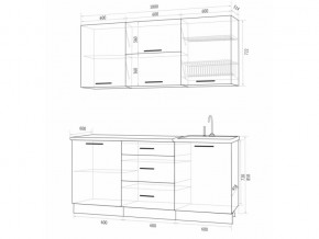 Кухонный гарнитур Флоренс Грин 1800 в Чебаркуле - chebarkul.mebel74.com | фото 3