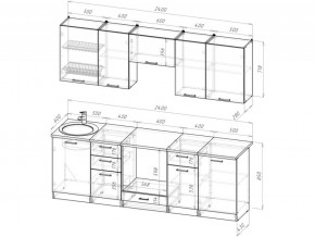 Кухонный гарнитур Жасмин базис 2400 мм в Чебаркуле - chebarkul.mebel74.com | фото 3