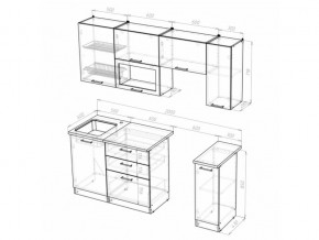 Кухонный гарнитур Лоретта ультра 2000 мм в Чебаркуле - chebarkul.mebel74.com | фото 6