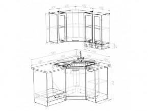 Кухонный гарнитур Лира литл 1500х1200 мм в Чебаркуле - chebarkul.mebel74.com | фото 4