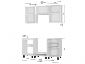 Кухонный гарнитур Сканди 1,6 м без столешницы в Чебаркуле - chebarkul.mebel74.com | фото 2