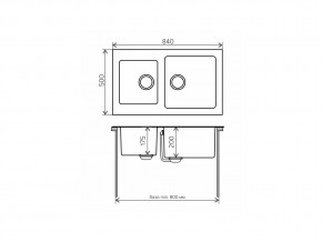 Мойка комбинированная Tolero twist TTS-840 Серый 701 в Чебаркуле - chebarkul.mebel74.com | фото 2