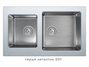 Мойка комбинированная Tolero twist TTS-840 Серый металлик 001 в Чебаркуле - chebarkul.mebel74.com | фото 1