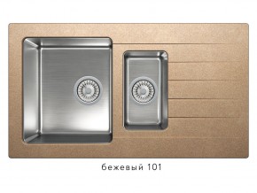 Мойка комбинированная Tolero twist TTS-890 Бежевый 101 в Чебаркуле - chebarkul.mebel74.com | фото