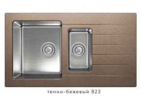 Мойка комбинированная Tolero twist TTS-890 Темно-бежевый 823 в Чебаркуле - chebarkul.mebel74.com | фото