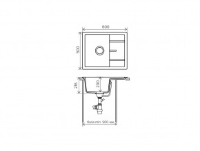 Мойка кварцевая Tolero R-107 Белый 923 в Чебаркуле - chebarkul.mebel74.com | фото 2