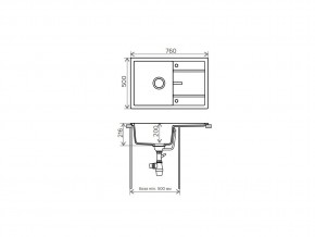 Мойка кварцевая Tolero R-112 Серый металлик 001 в Чебаркуле - chebarkul.mebel74.com | фото 2