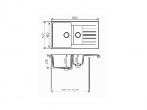 Мойка кварцевая Tolero R-118 Серый металлик 101 в Чебаркуле - chebarkul.mebel74.com | фото 2