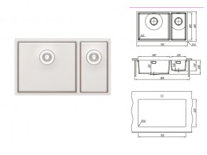 Подстольная мойка Оптима-HM 460/220.400.20.10 в Чебаркуле - chebarkul.mebel74.com | фото 2