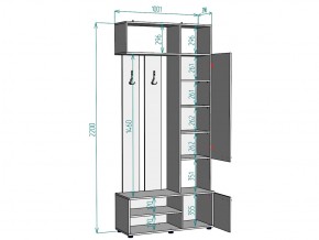 Прихожая с зеркалом V1_M в Чебаркуле - chebarkul.mebel74.com | фото 3