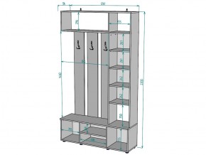 Прихожая с зеркалом V20_M в Чебаркуле - chebarkul.mebel74.com | фото 3