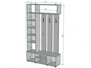 Прихожая с зеркалом V24_M в Чебаркуле - chebarkul.mebel74.com | фото 3