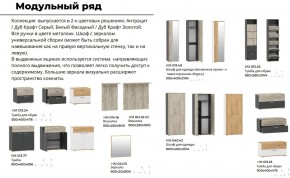 Прихожая Санти Белый/Дуб Крафт Золотой в Чебаркуле - chebarkul.mebel74.com | фото 2