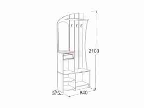 Прихожая Саша 19 ясень анкор в Чебаркуле - chebarkul.mebel74.com | фото 2