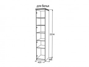 Шкаф 1-но створчатый для белья Ольга 13 в Чебаркуле - chebarkul.mebel74.com | фото 3